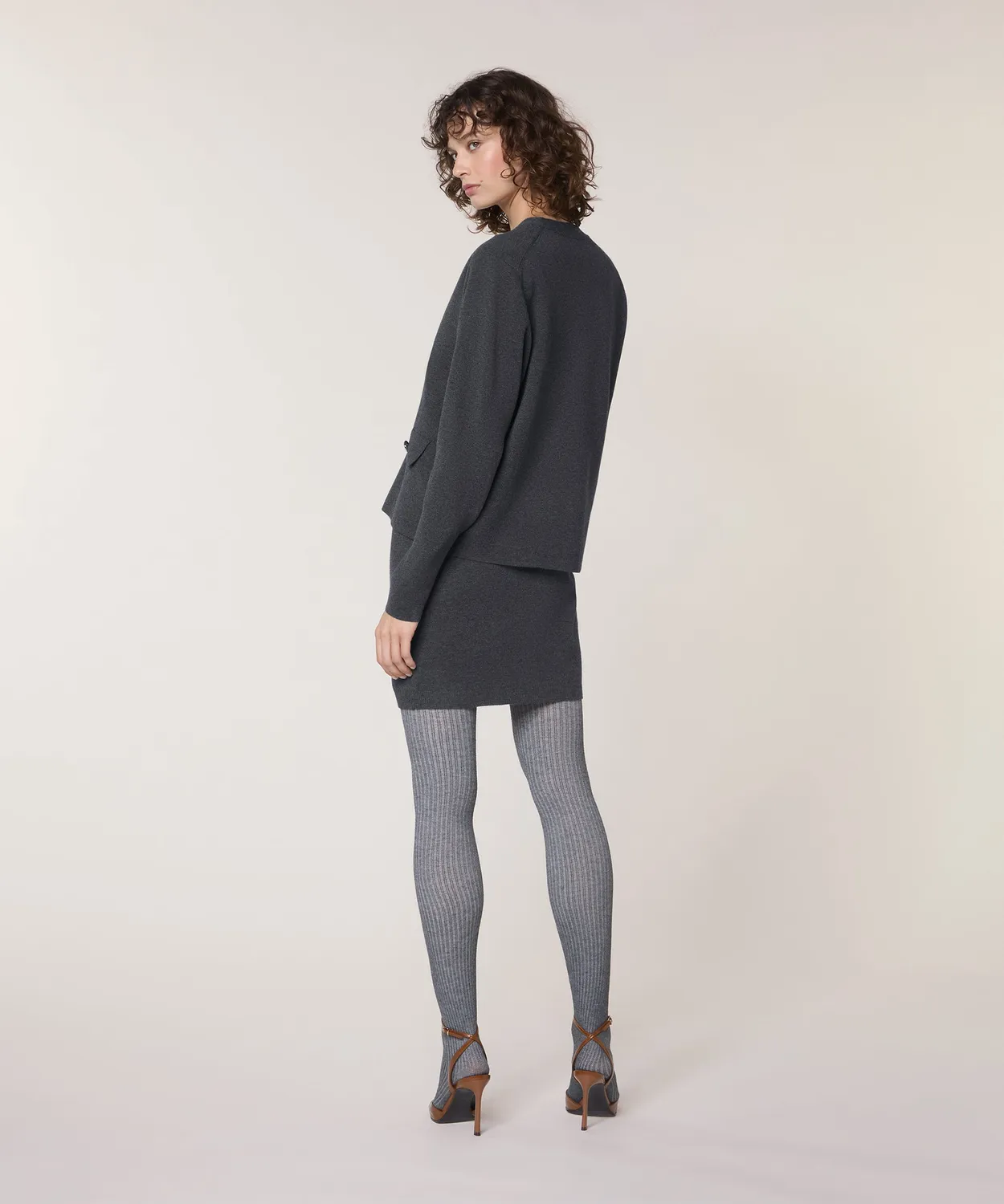 Rodier giacca corta maglia Milano grigio scuro donna