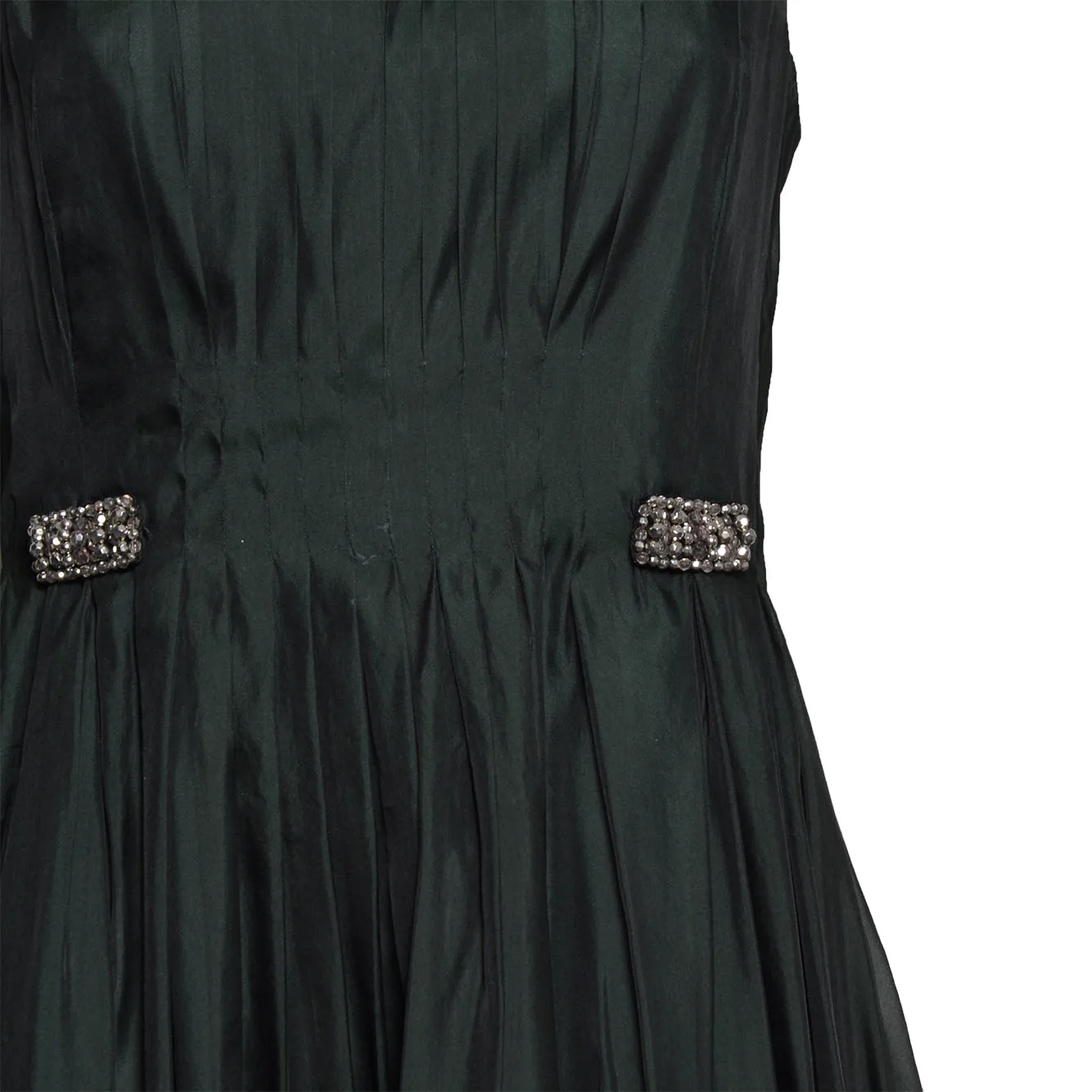 MaxMara Timeless Wally abito verde muschio seta 42-46