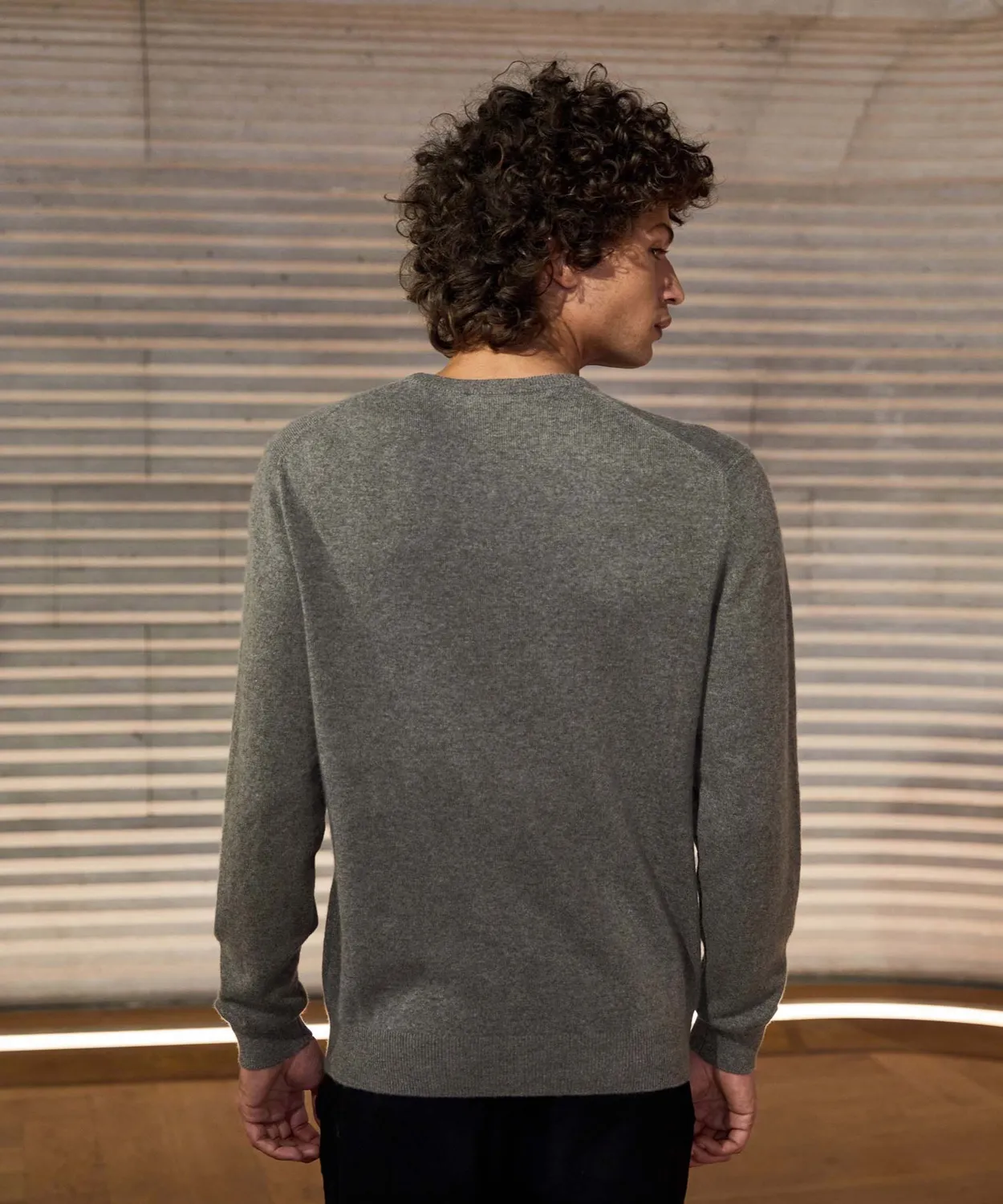 Rodier Maglia Girocollo Cashmere Uomo Tortora Morbido
