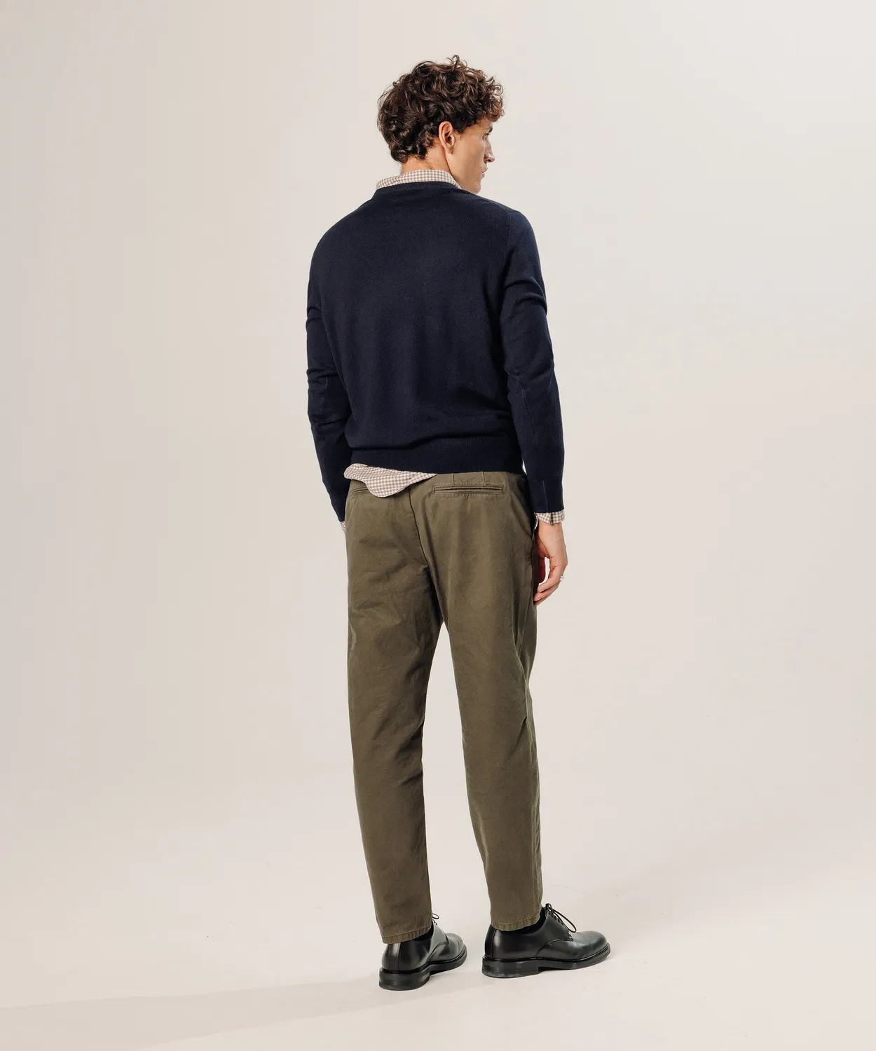 Rodier maglione girocollo uomo lana merino blu notte