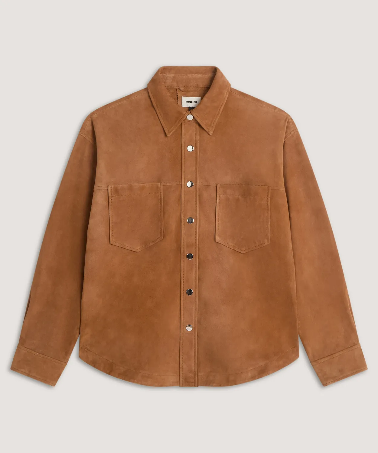 Rodier Camicia pelle capra cammello S/M