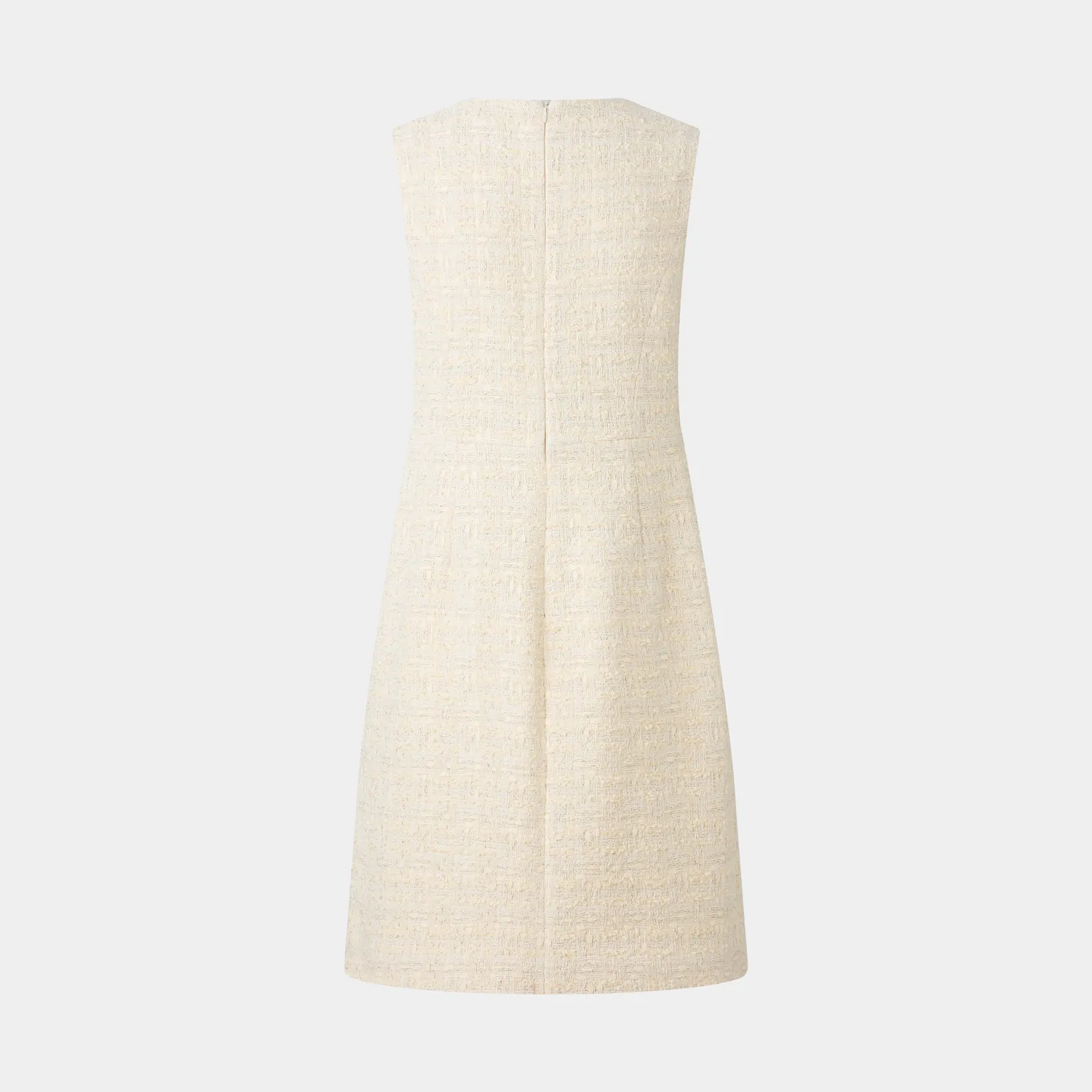 PORTS LQ9D133SFD048 abito tweed bianco bottoni oro