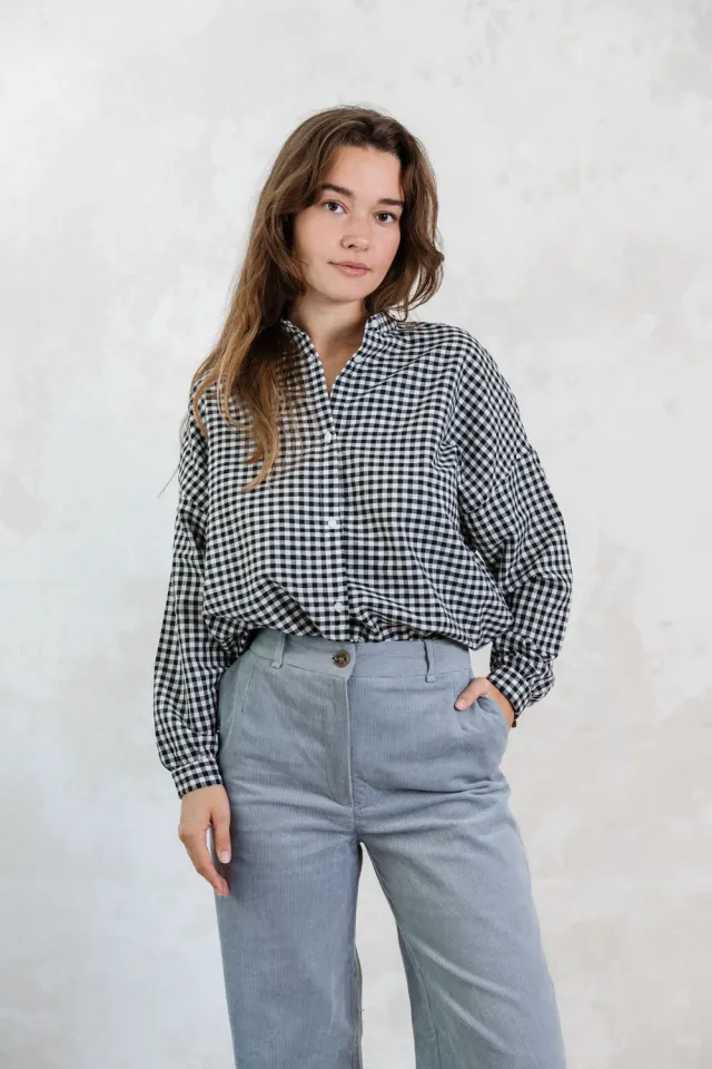 Jyoti Fair Works Hawali camicia cotone quadri oversize