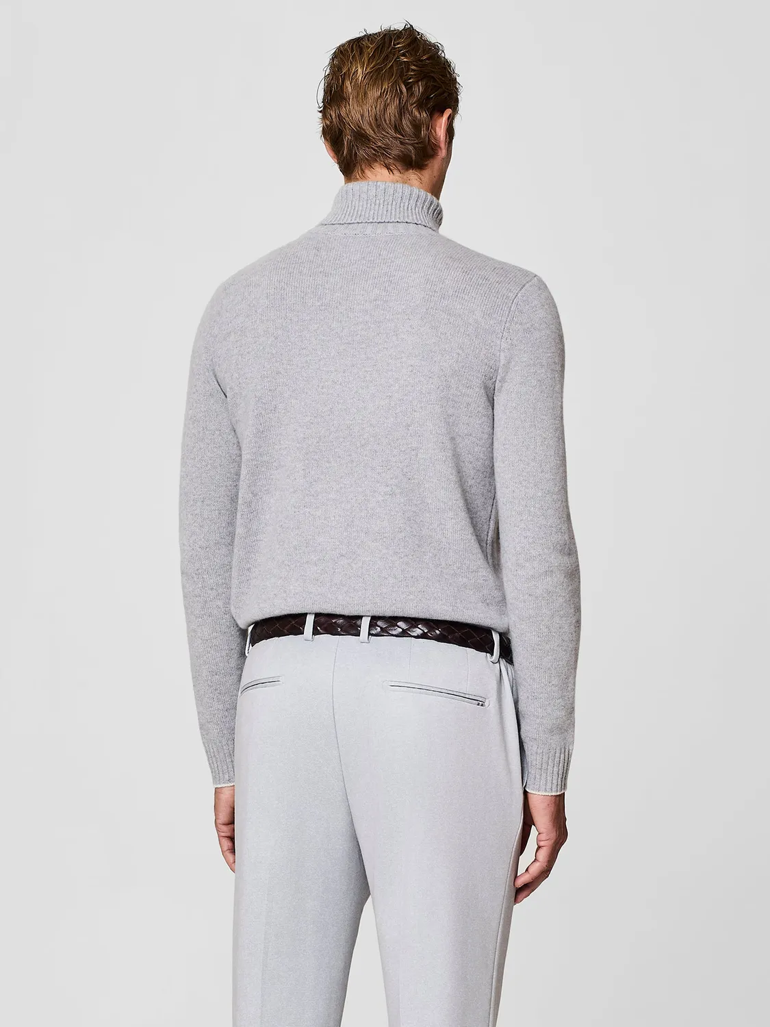 Paul Taylor Dolcevita Puro Cashmere Grigio Melange maglia