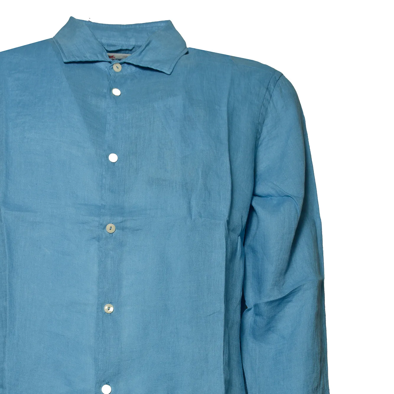 Saint Barth PAMP001 Pamplona camicia blu in lino