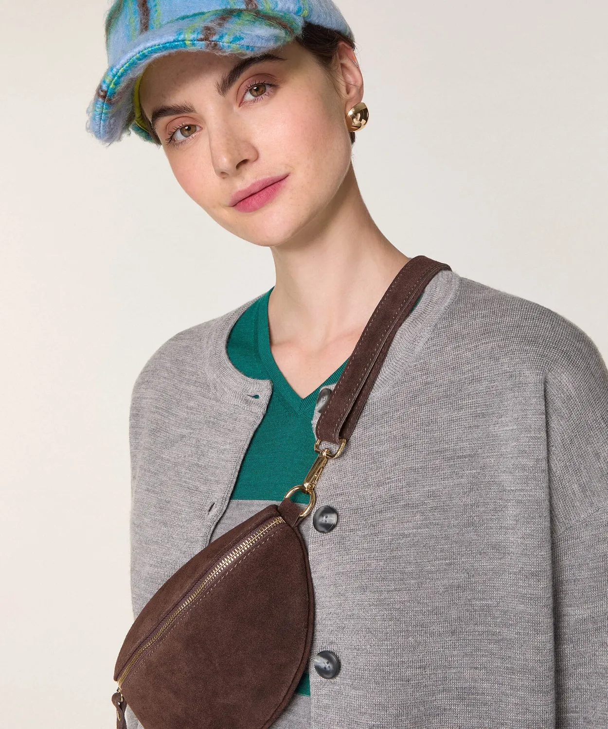 Rodier Cardigan Lana Merino Grigio Scuro Maglia 12