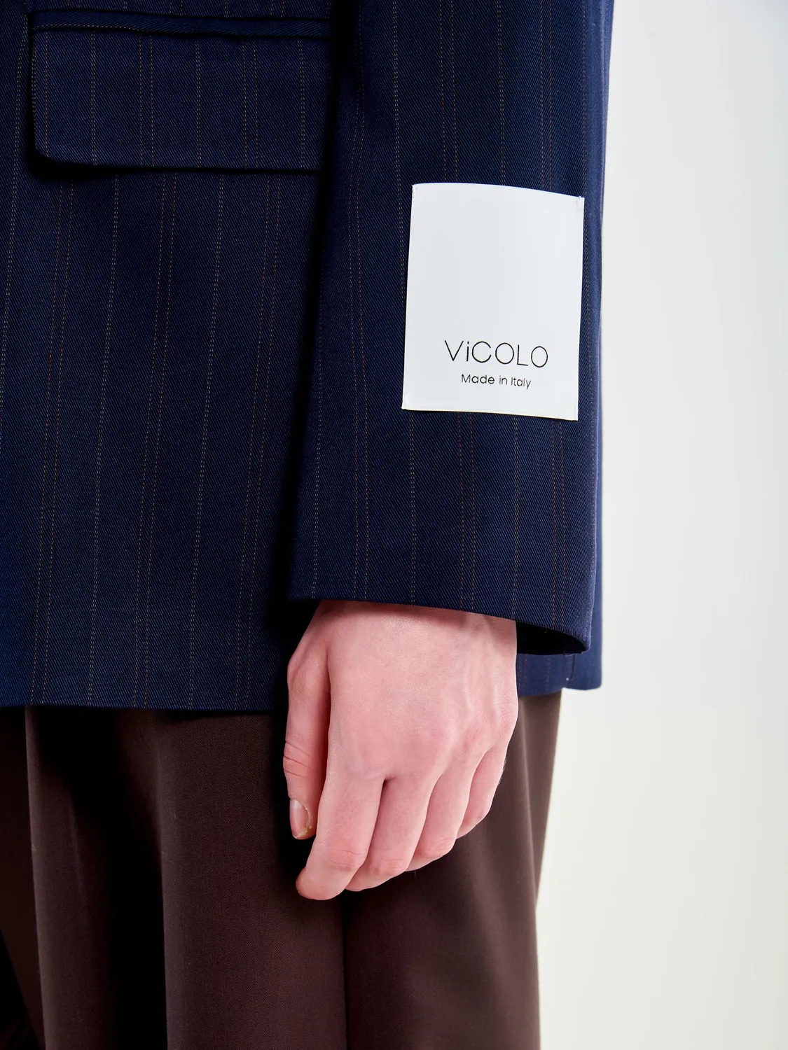 Vicolo Blazer Doppiopetto Gessato blazer blu taglie XS-L