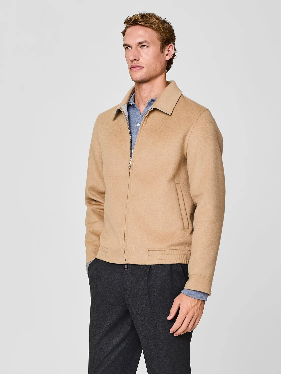 Paul Taylor bomber velour double face cammello