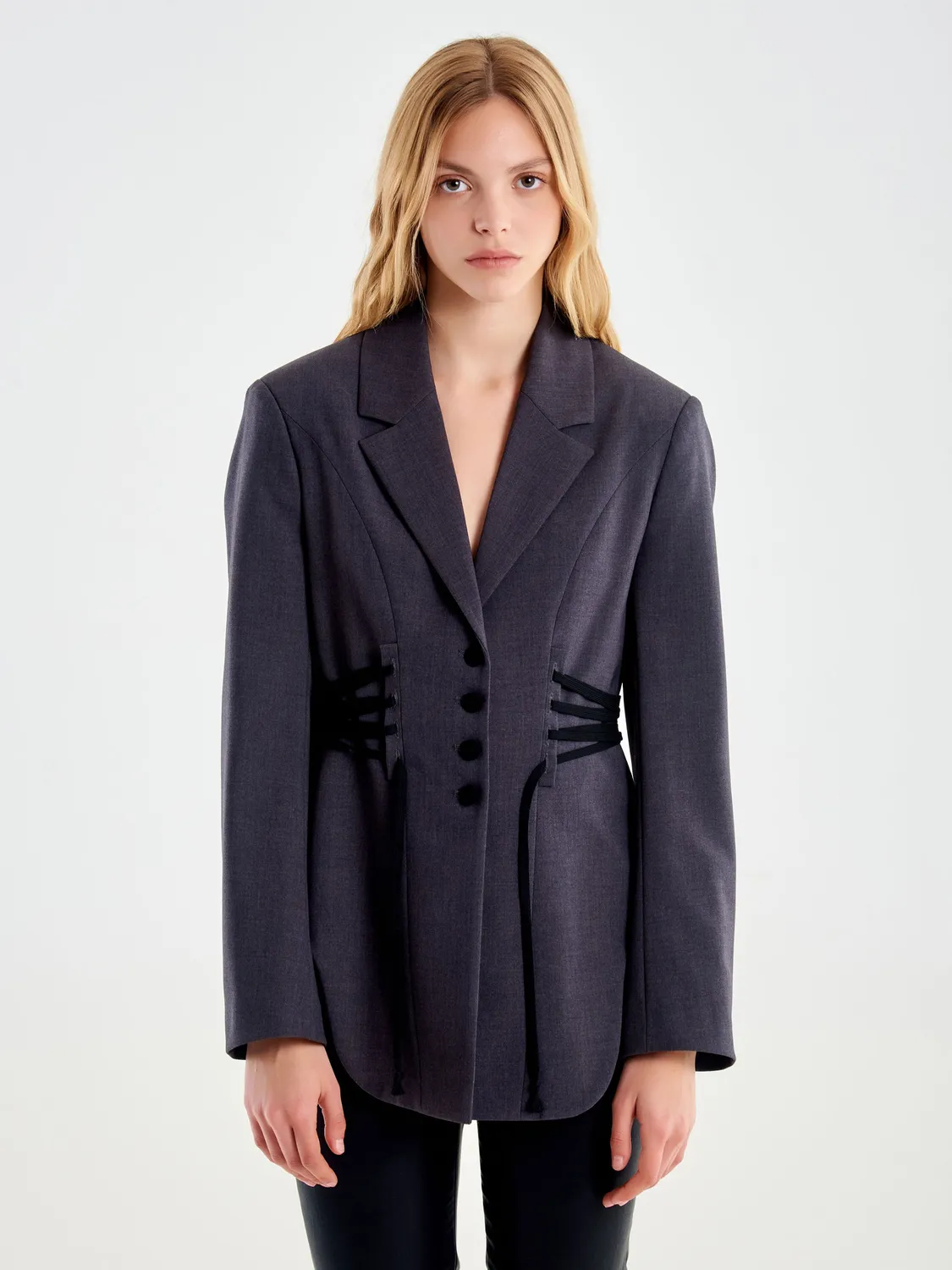 Vicolo Blazer con Lacci antracite taglia S