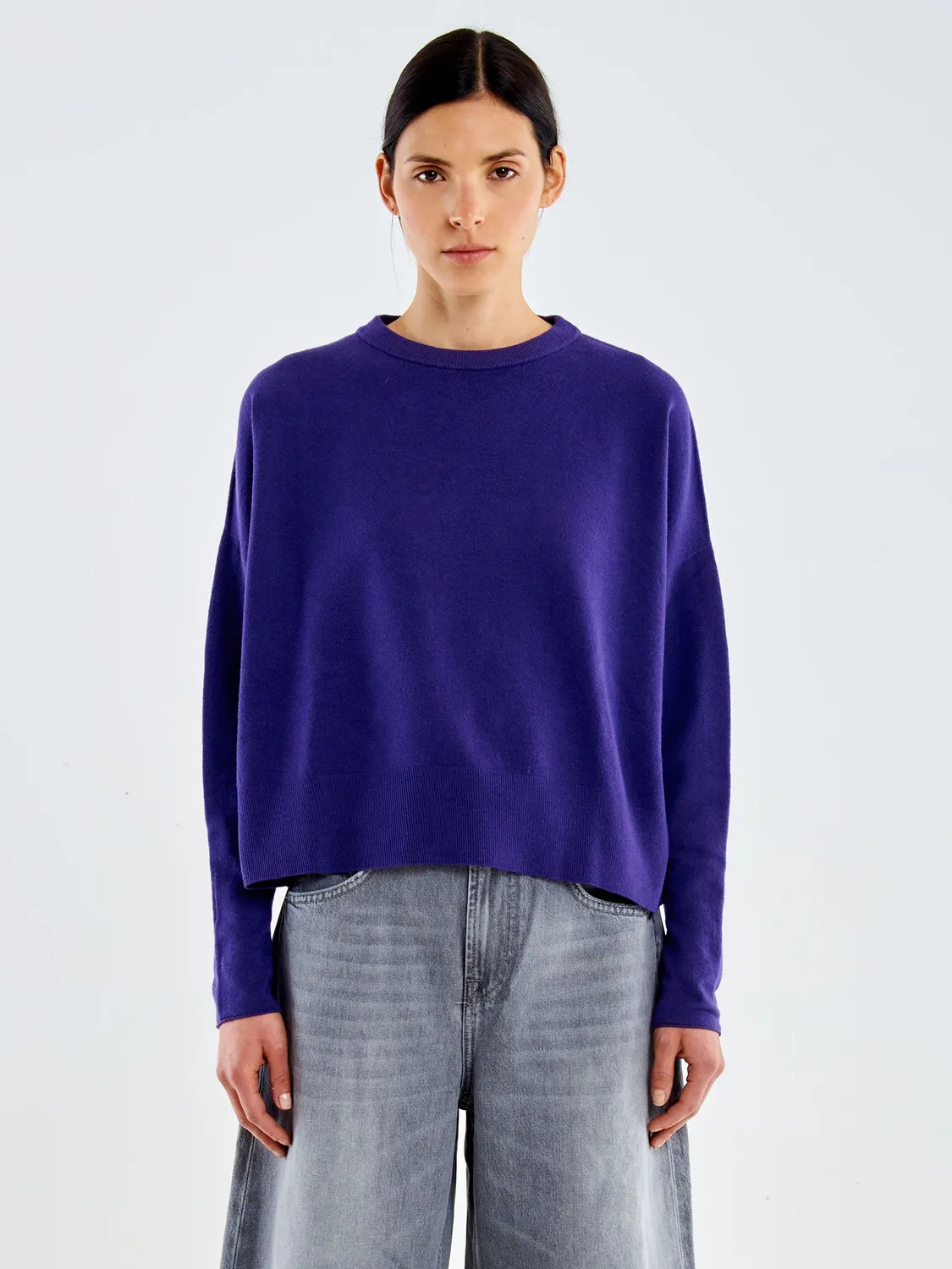 Vicolo Pull Boxy Viola Donna Maniche Lunghe Unica