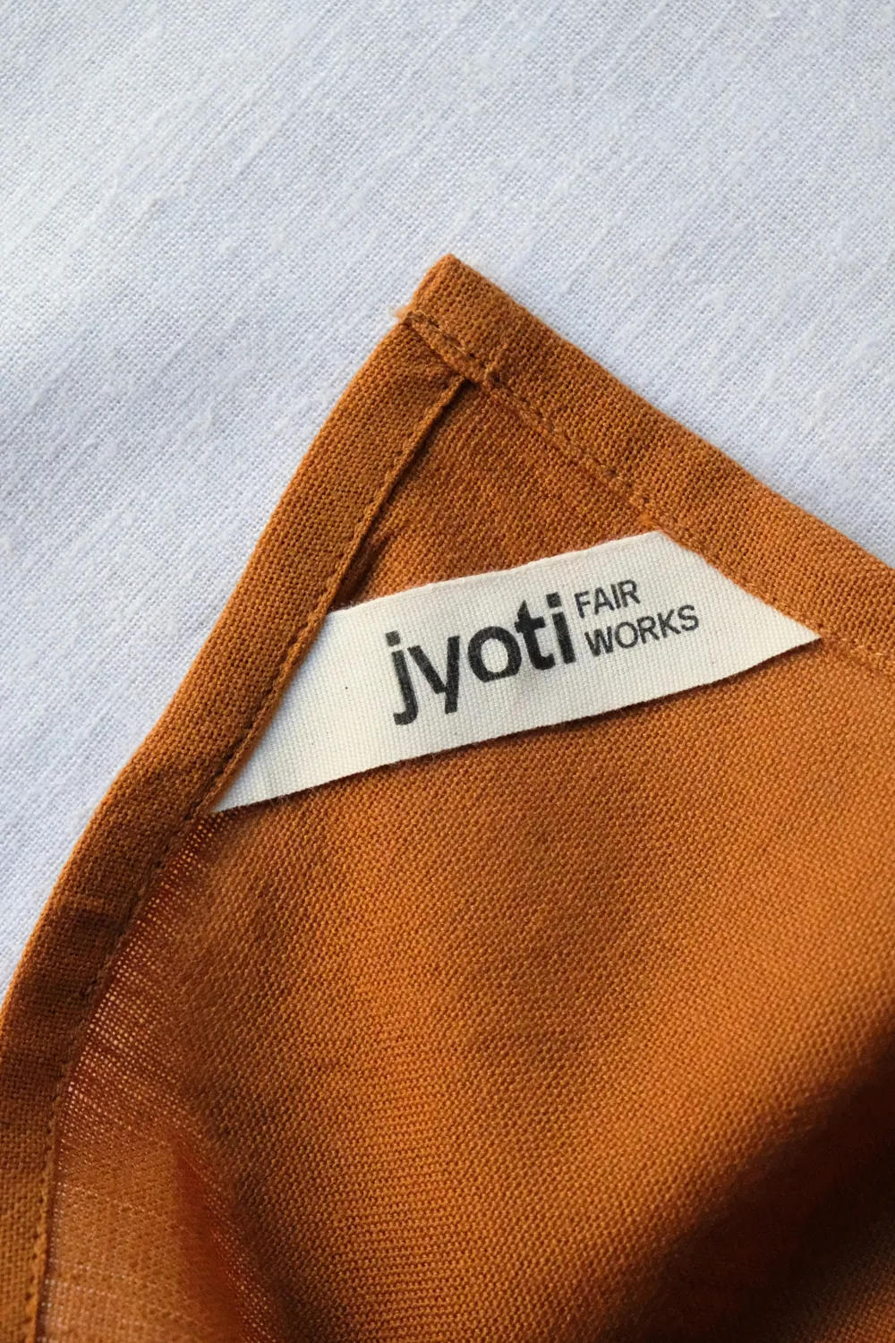 Jyoti - Fair Works Dupatti Hazelnut sciarpa cotone nocciola