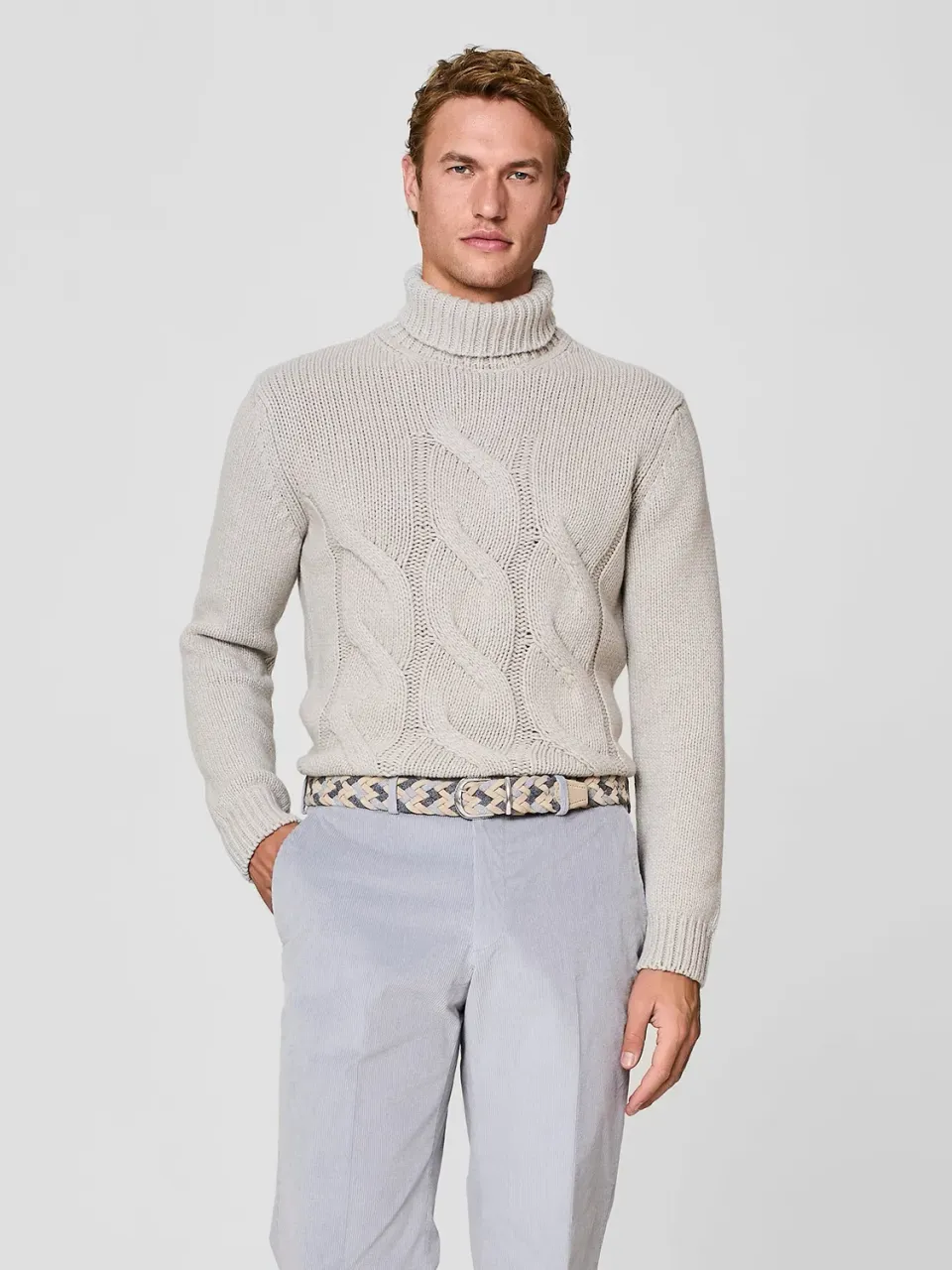 Paul Taylor Dolcevita Puro Cashmere Beige a Trecce