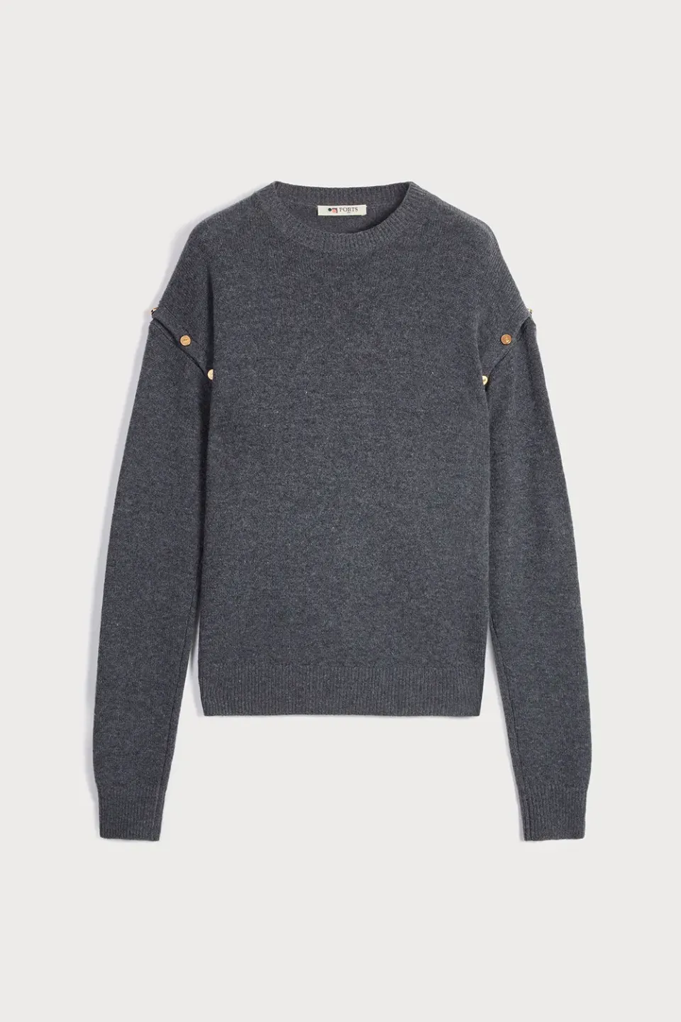Ports 1961 Detachable Sleeves maglia smog bottoni oro