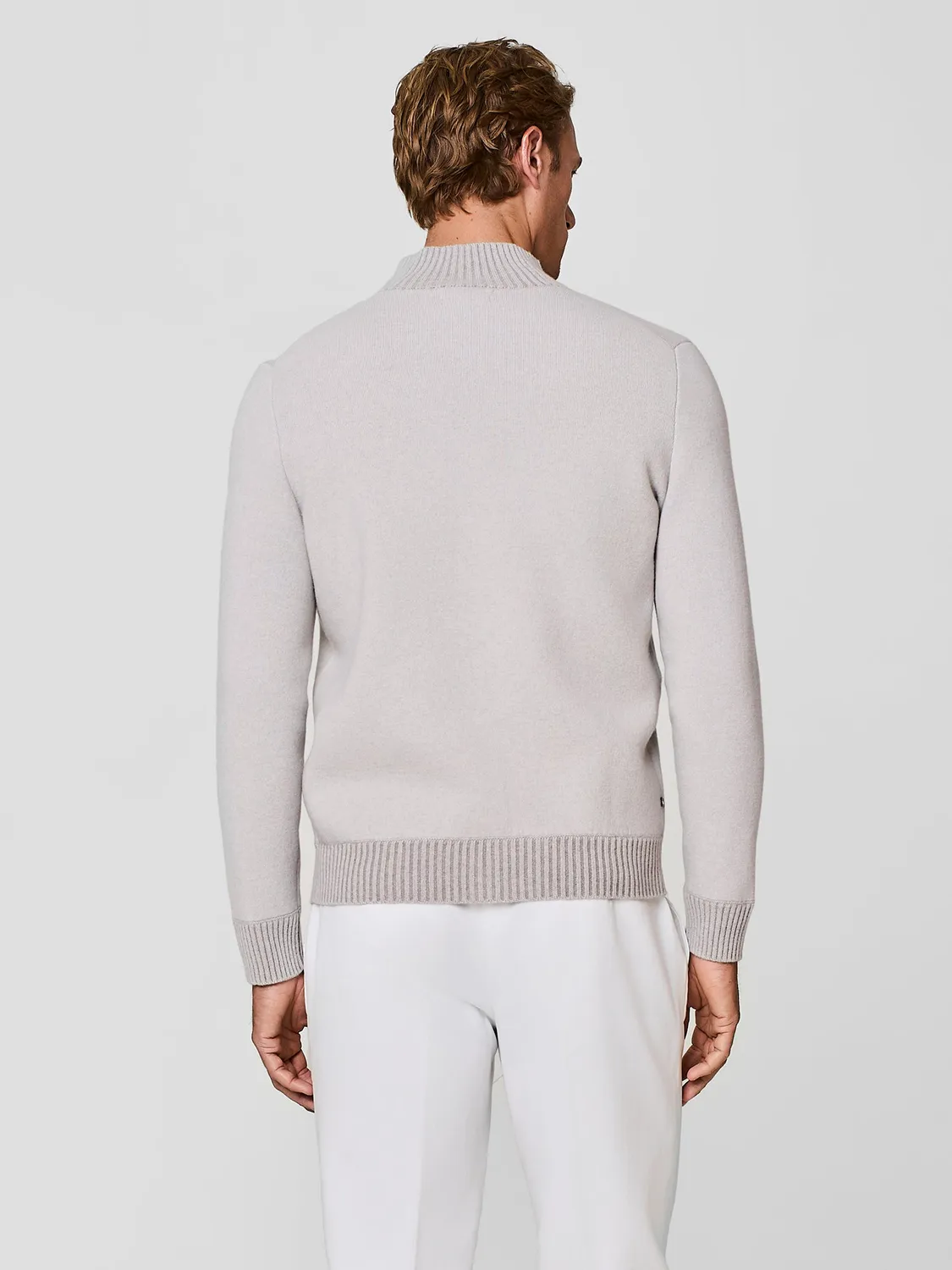 Paul Taylor bomber maglia cashmere lana burro