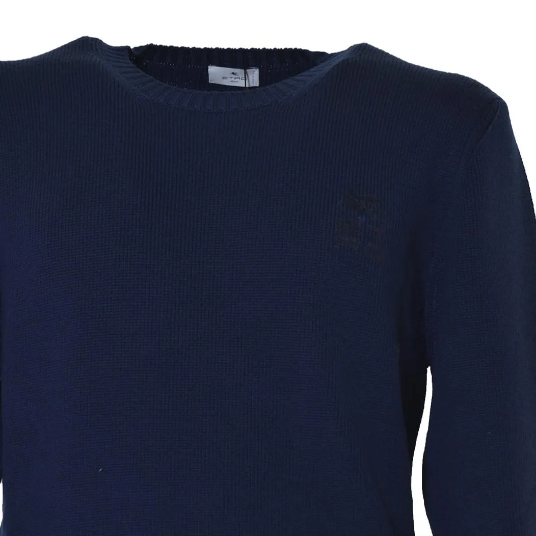 Etro 1N8009967 pullover lana donna blu