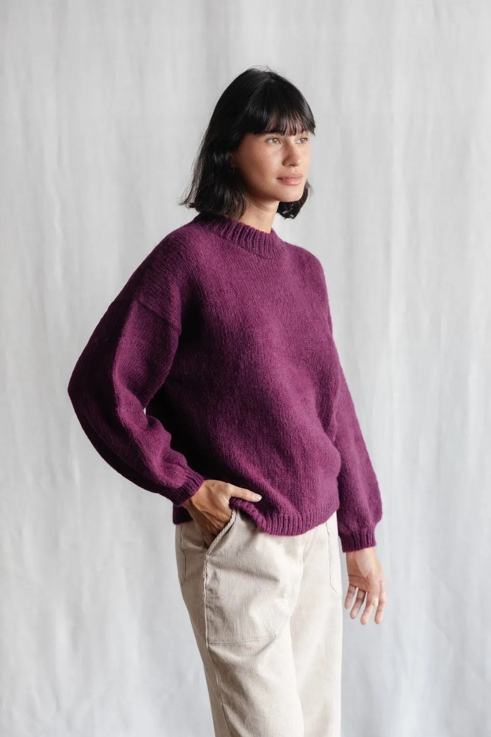 Jyoti Lupuna maglione baby alpaca berry oversize