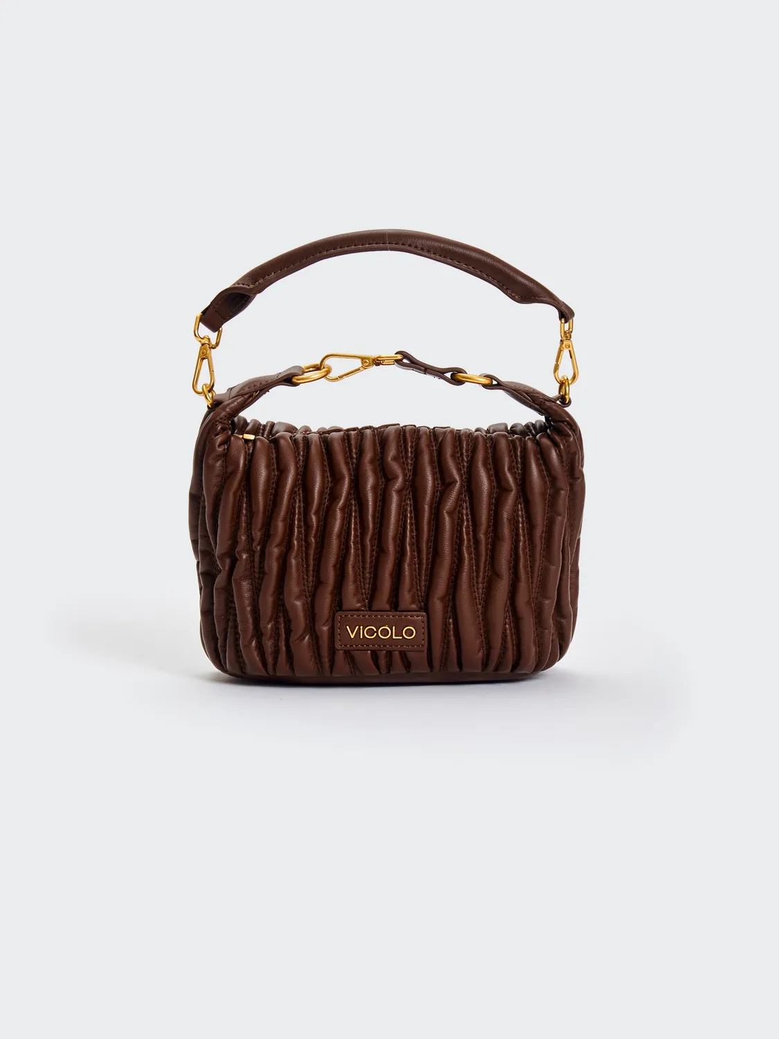 Vicolo Hook borsa trapuntata puffy moka