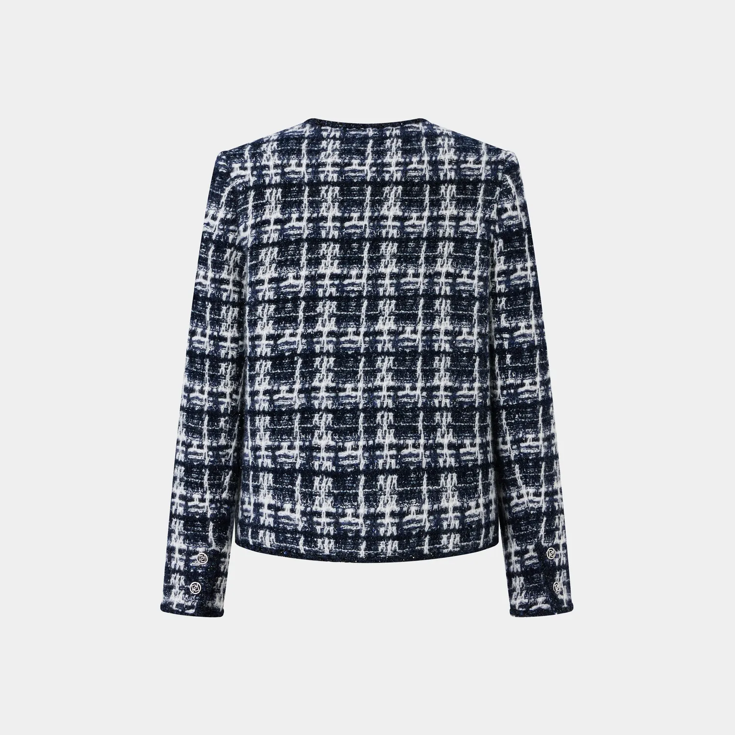 Ports Cashmere Alpaca Giacca tweed navy mix