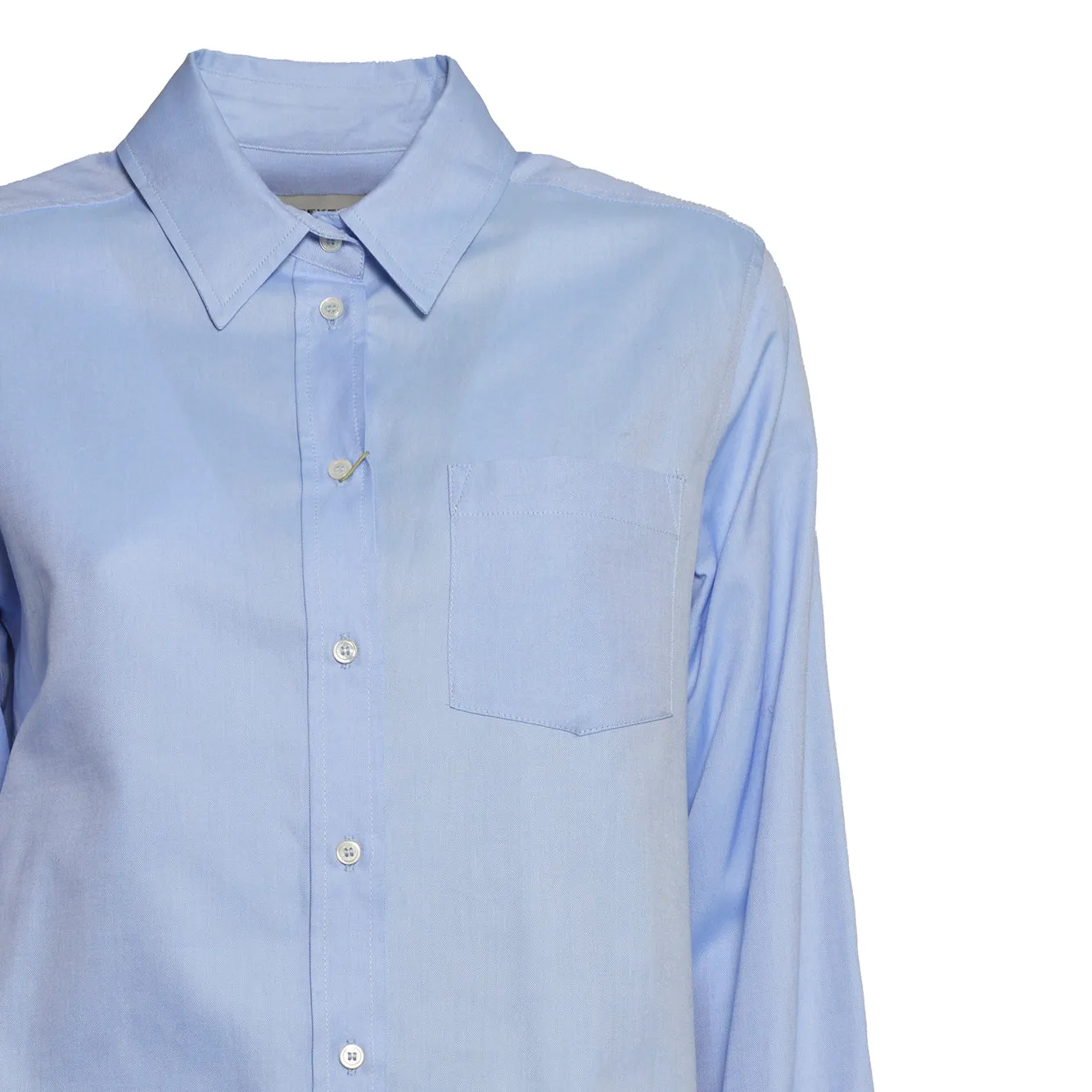 Max Mara Weekend camicia cotone azzurra cobalto 42