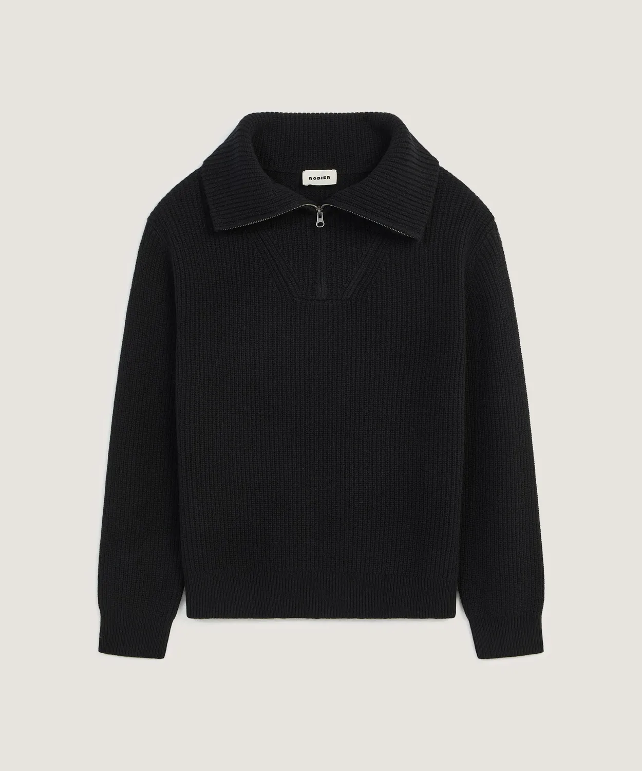 Rodier Maglione Collo Zip Nero Costa