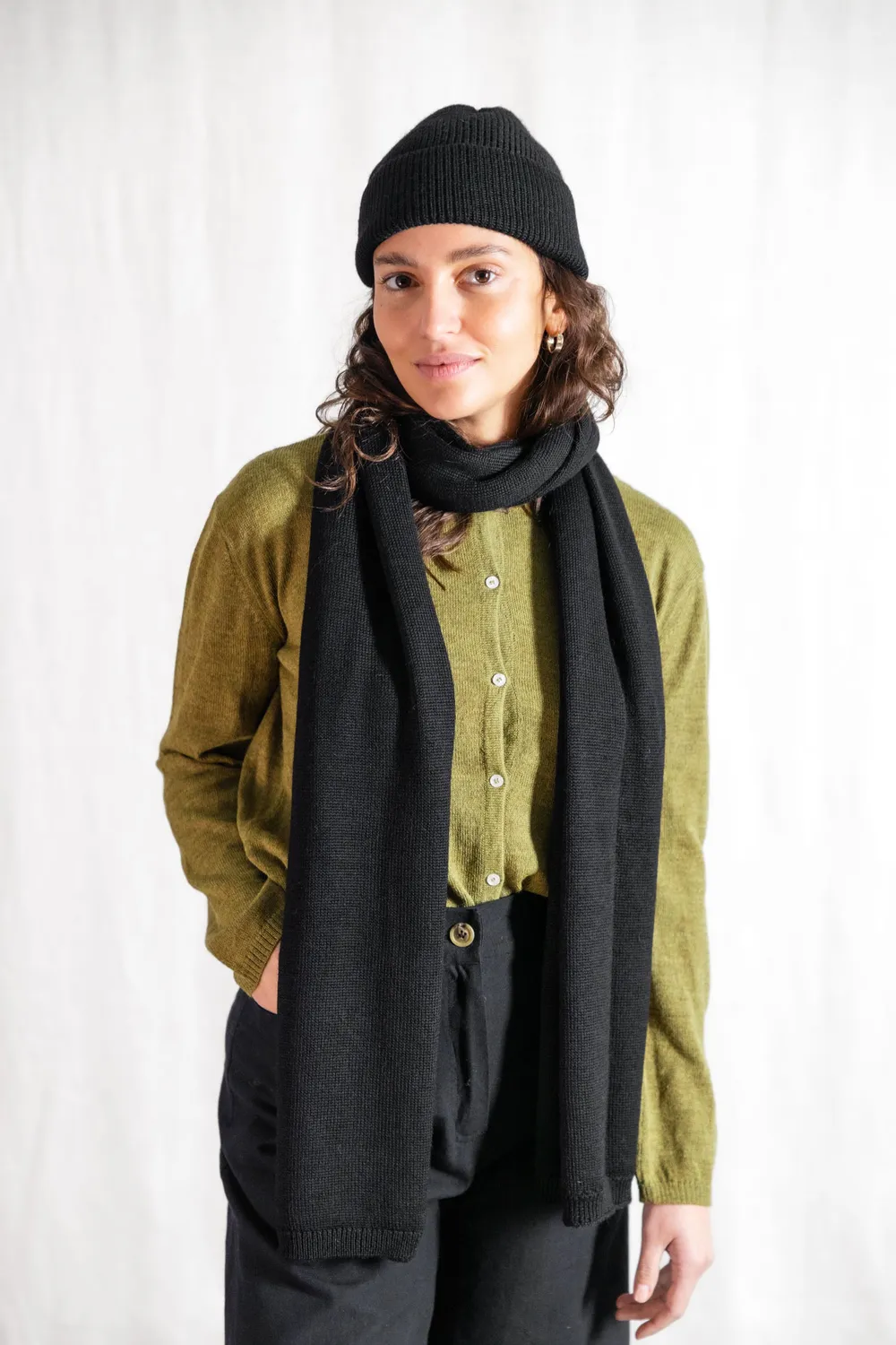 Jyoti Tarma cappello baby alpaca nero