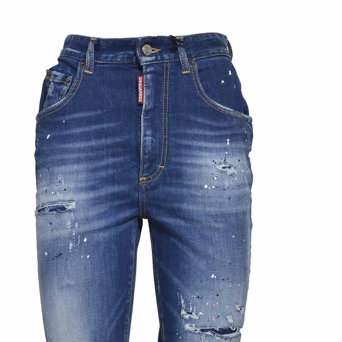Dsquared2 S75LB0817S30816 jeans donna blu denim vita alta