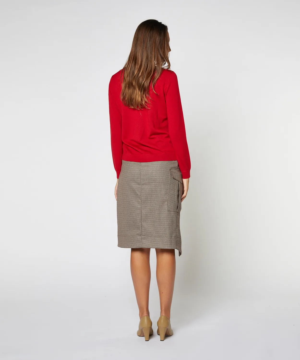 Rodier maglione girocollo lana merino rosso