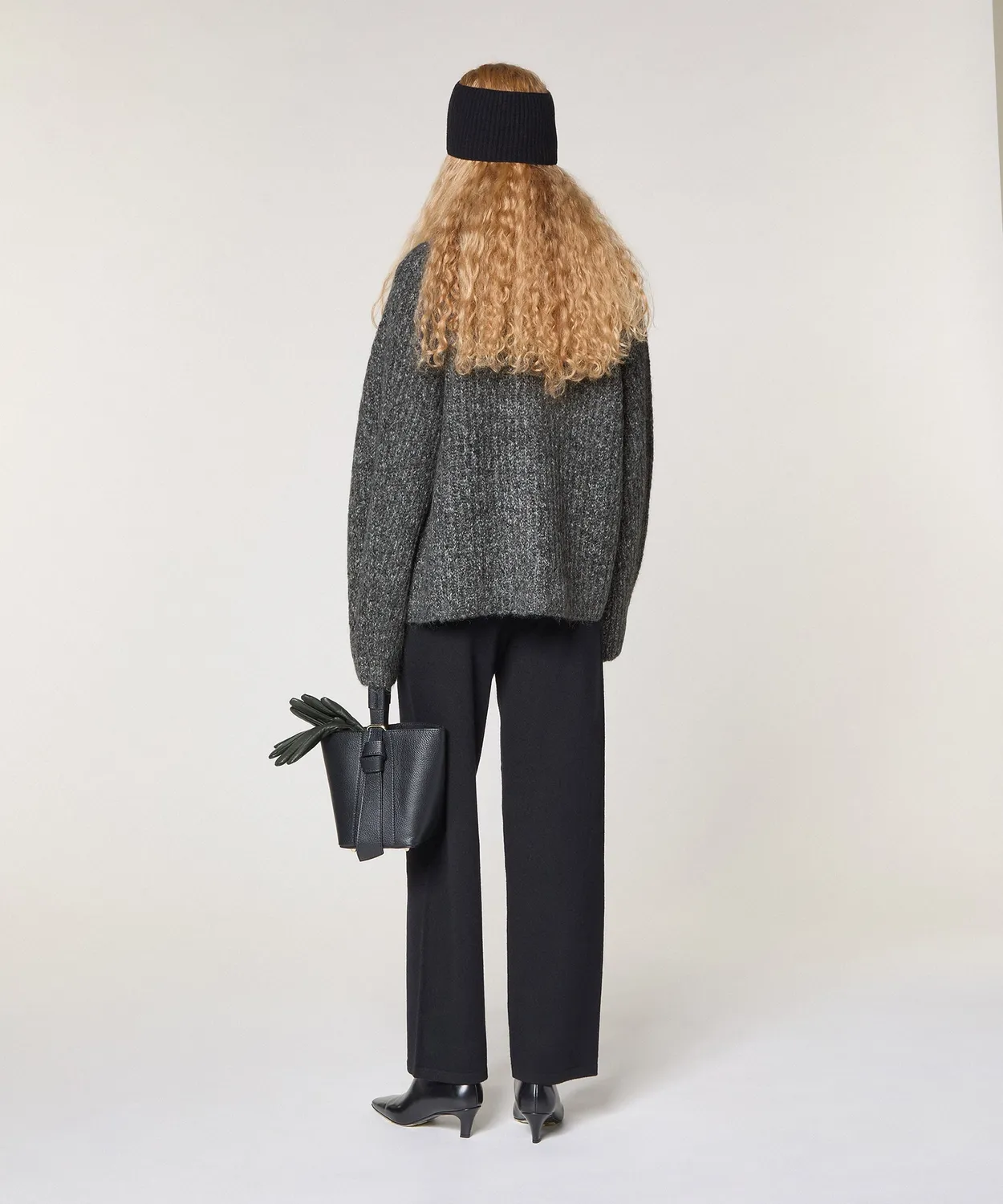 Rodier Cardigan oversize maglia grossa grigio