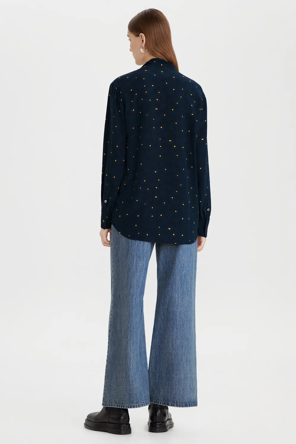 PORTS 1961 Silk Jacquard camicia seta floreale 36