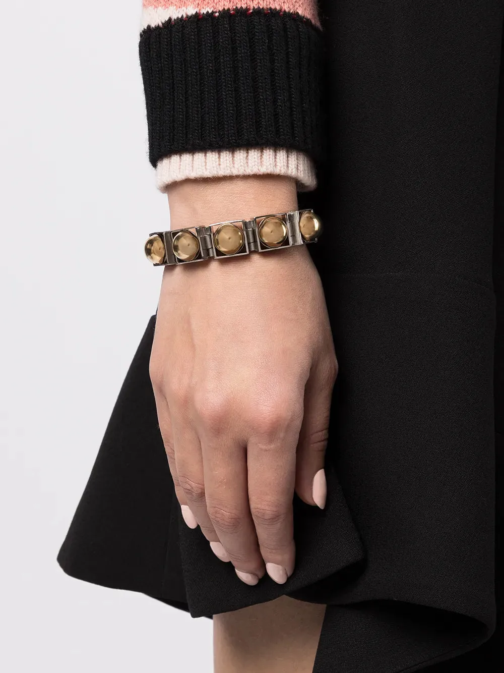 Ports 1961 Chunky Chain-Link bracciale oro chiaro