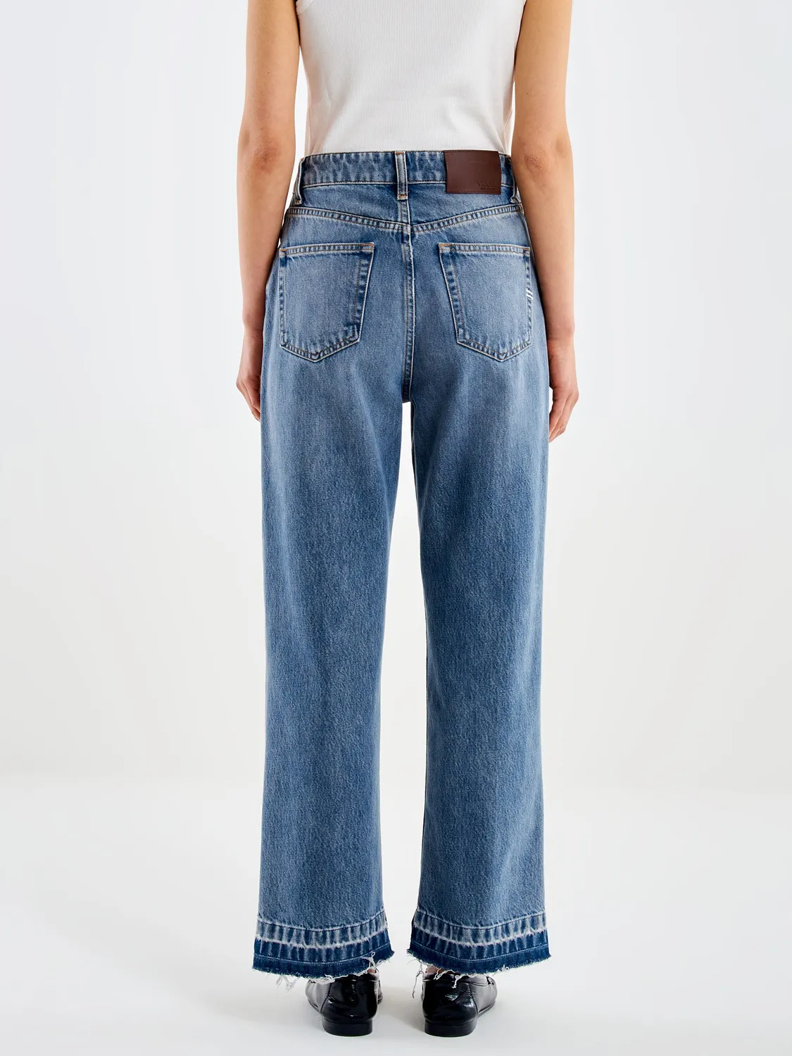 Vicolo Icon Kate jeans straight blu fondo scucito
