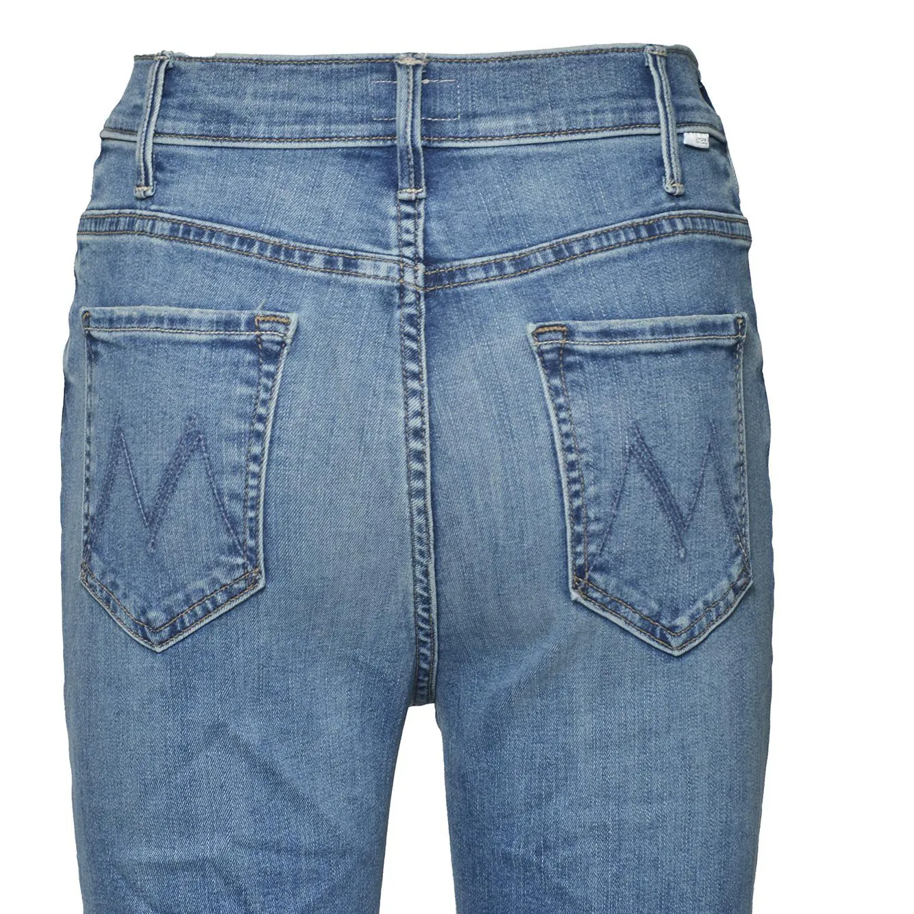 Mother The Hustler Ankle Fray 1117104I jeans donna blu