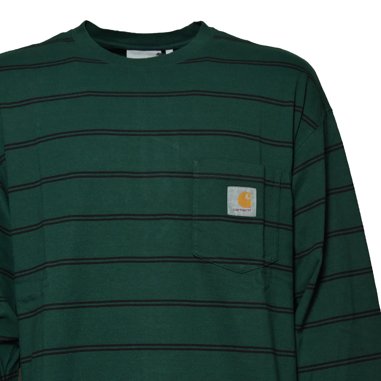 Carhartt WIP I037271 t-shirt manica lunga verde taschino