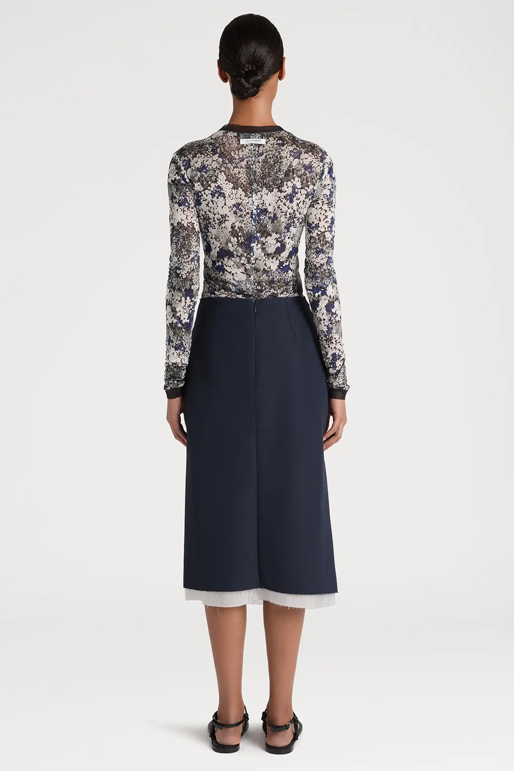 PORTS Floral Fusion Blouse camicia floreale navy black