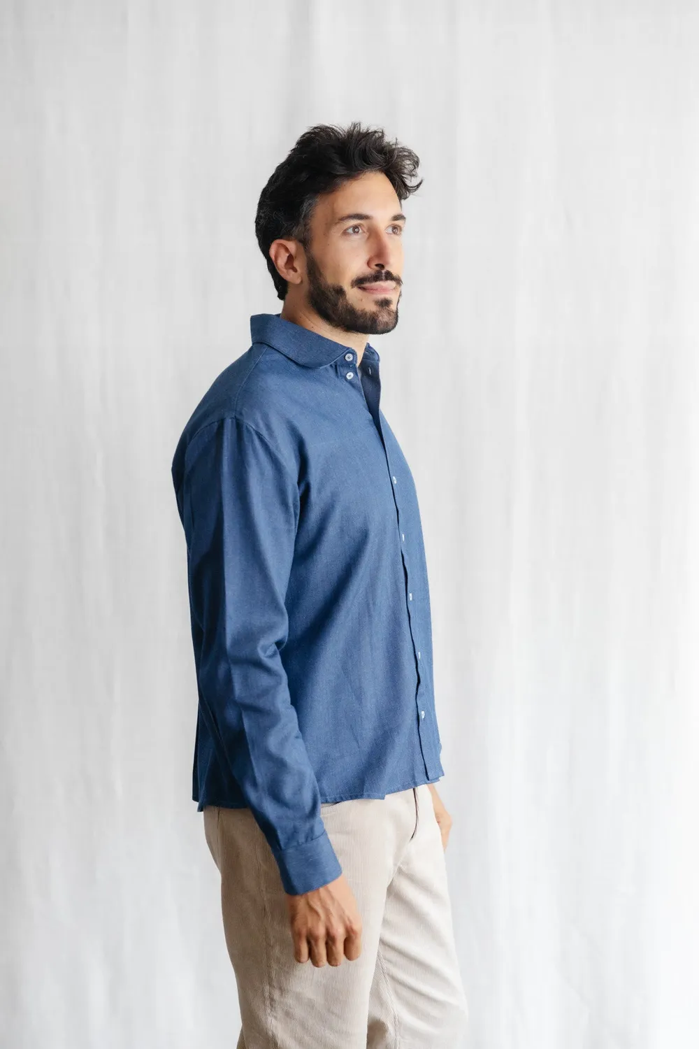 Jyoti Fair Works Nakshita Denim camicia denim uomo