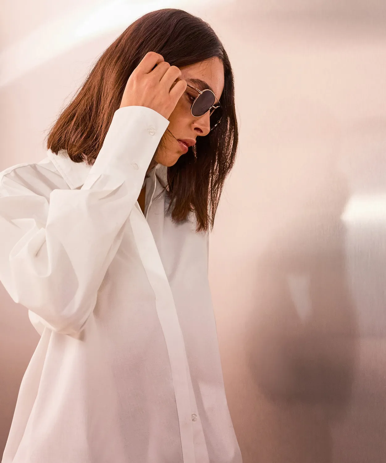 Rodier camicia oversize bianca in cotone Made in Italy