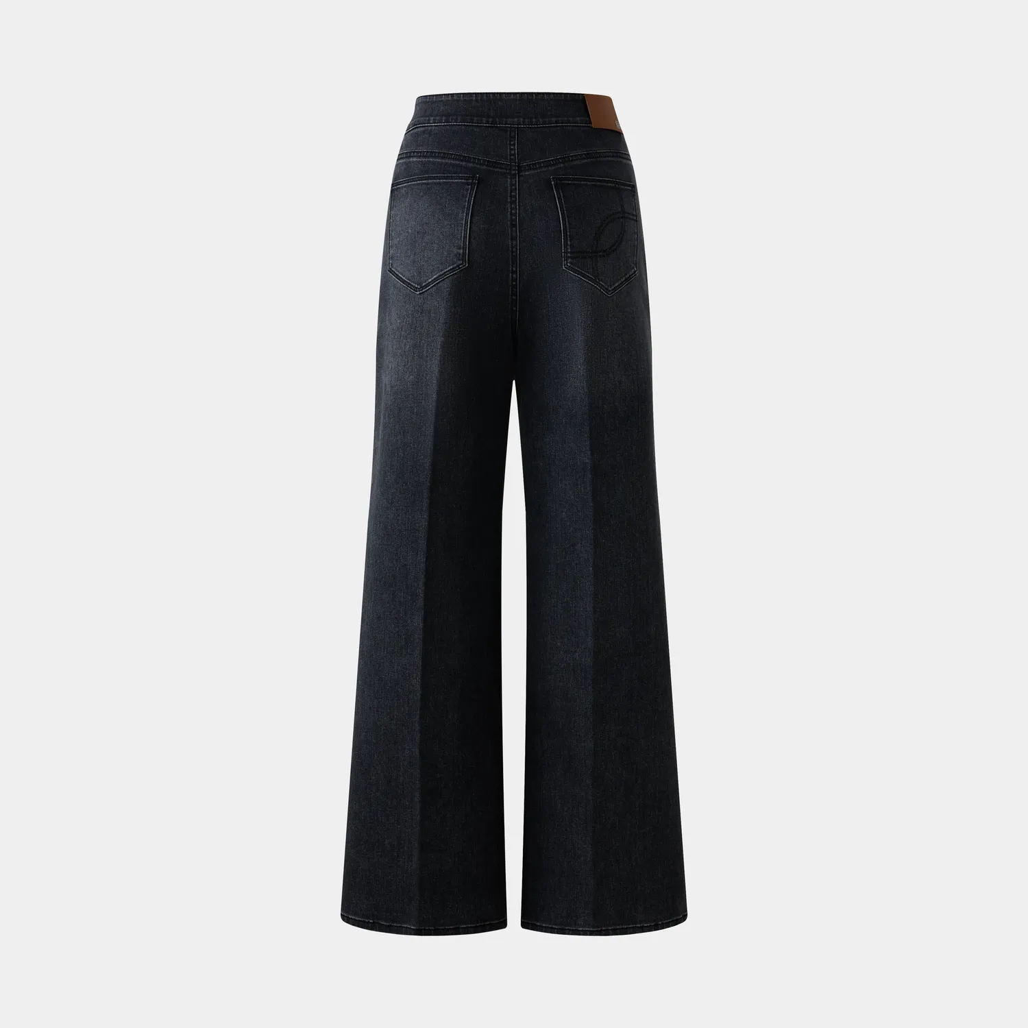 Ports High-Waisted Button jeans vita alta grigi bottoni