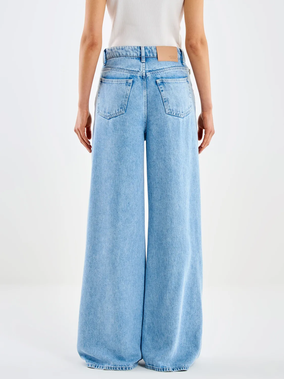 Vicolo Icon Lexie jeans wide leg blu vita alta