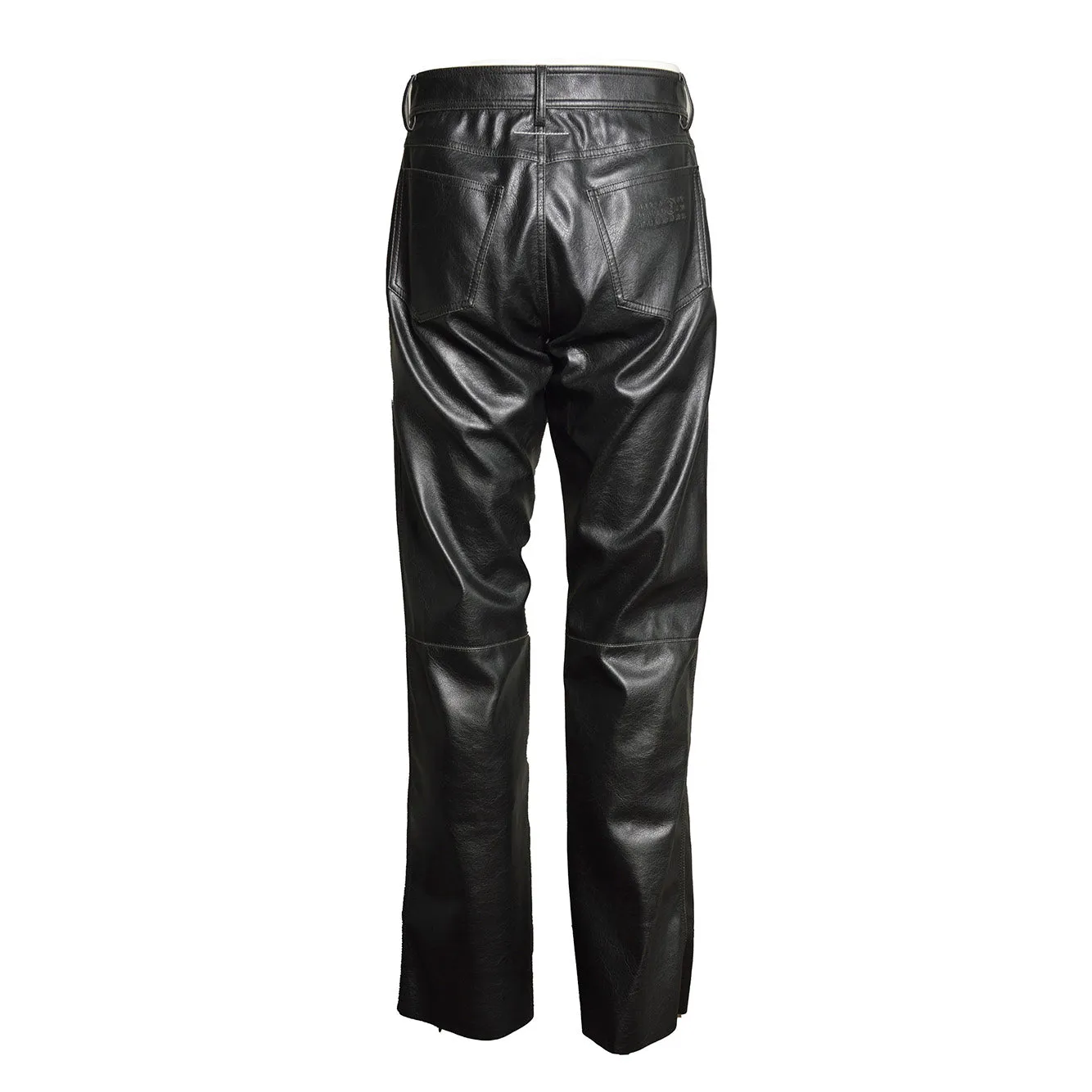 MM6 Maison Margiela SH0LA0046M35455 pantalone pelle nero