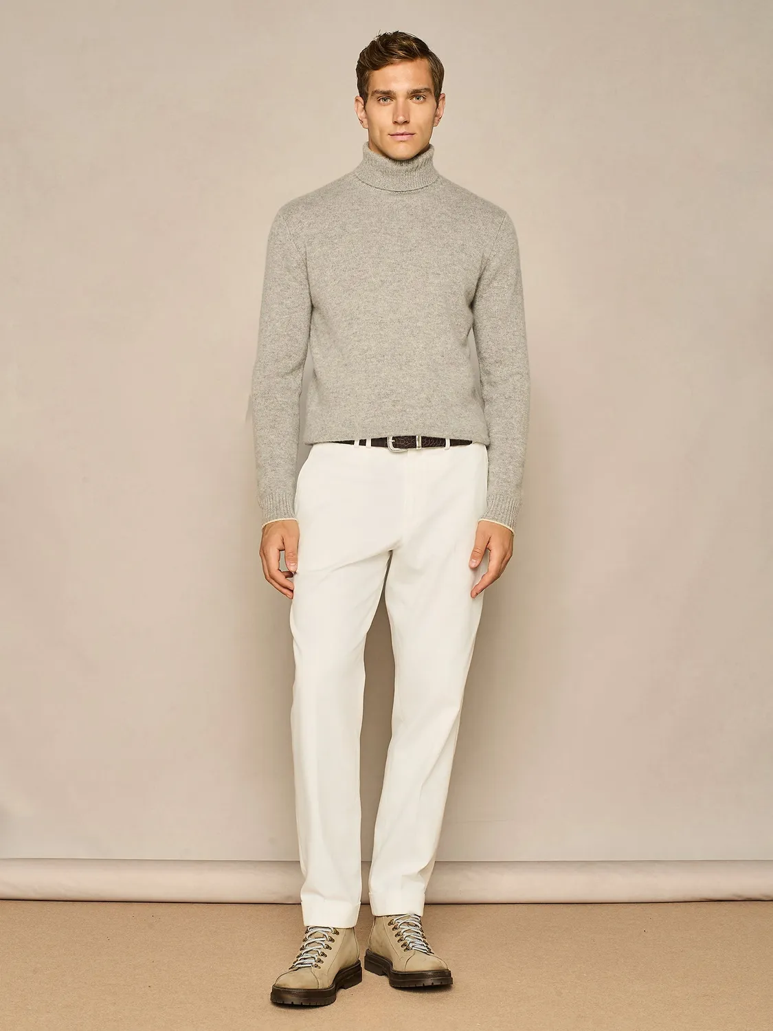 Paul Taylor Dolcevita Puro Cashmere Grigio Chiaro Melange