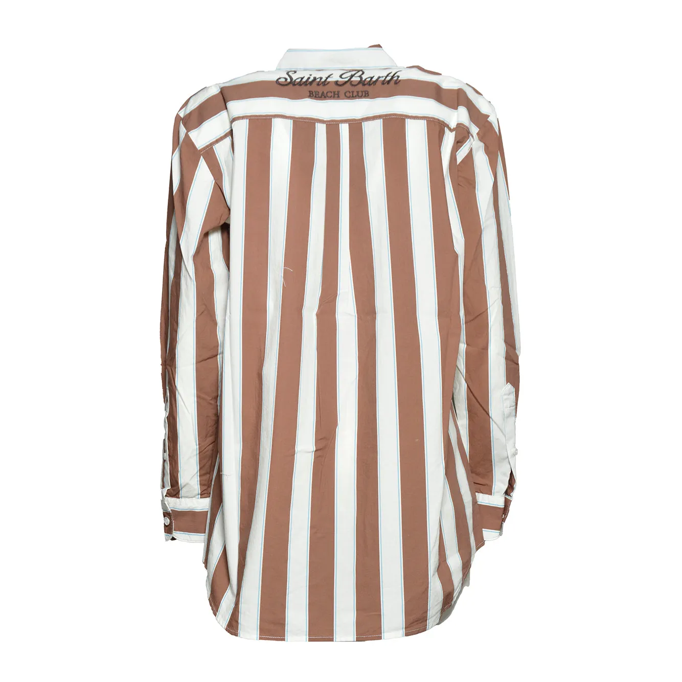 Saint Barth Brig001 Brigitte Shirt camicia donna cotone beige