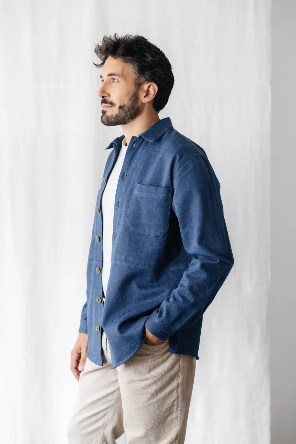 Jyoti Fair Works Kalagi Denim camicia giacca denim cotone