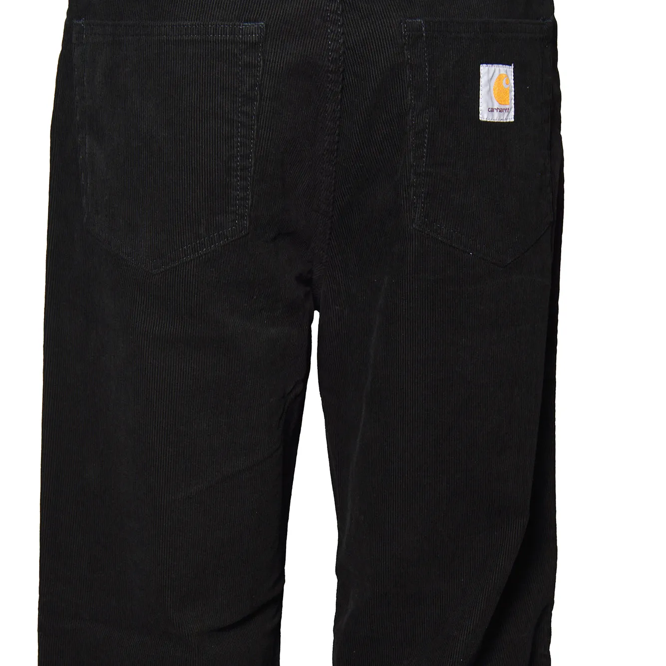 Carhartt WIP Aaron Pant Ford pantaloni velluto nero lavato