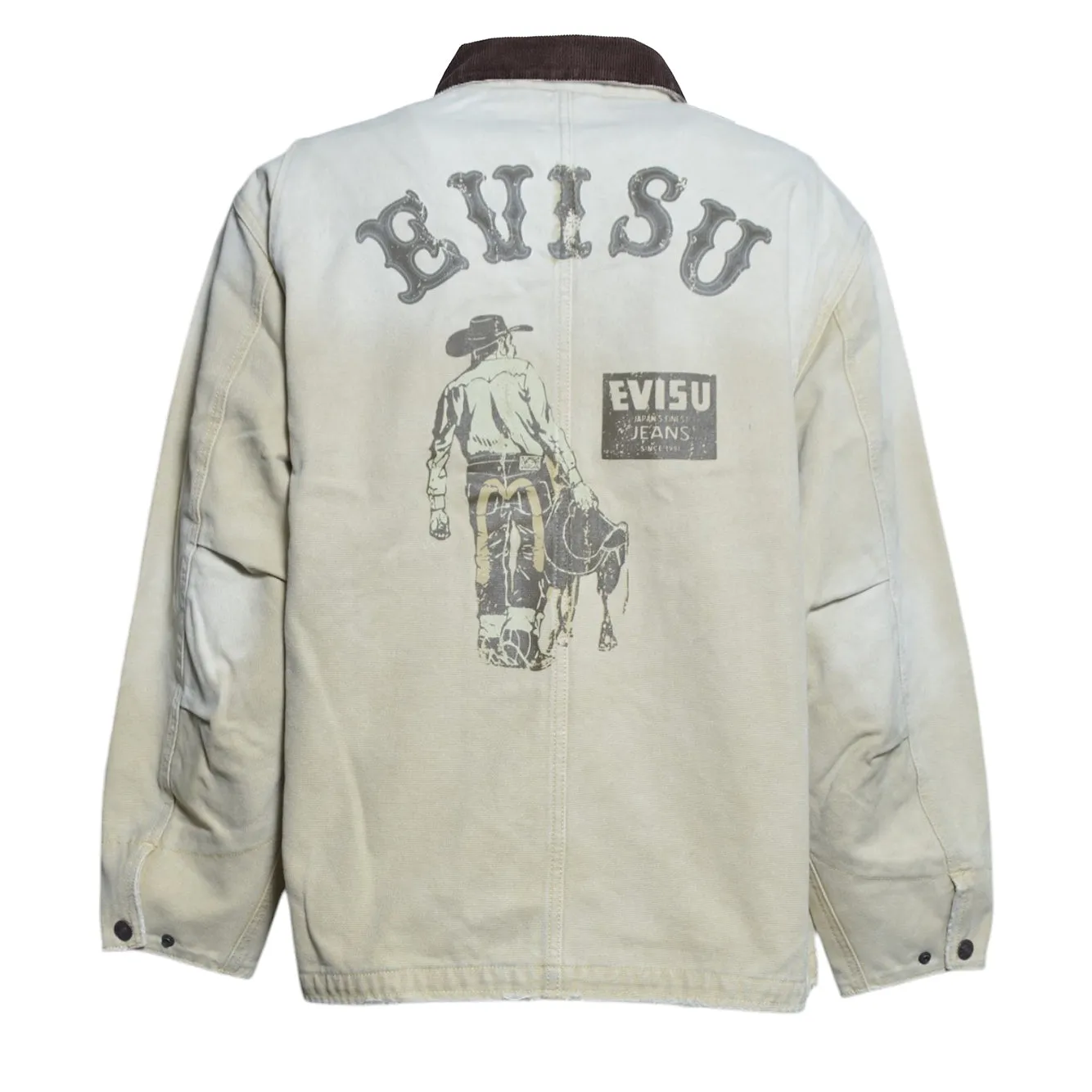 Evisu 2EAEJM6JK6022 giubbino uomo canvas beige M