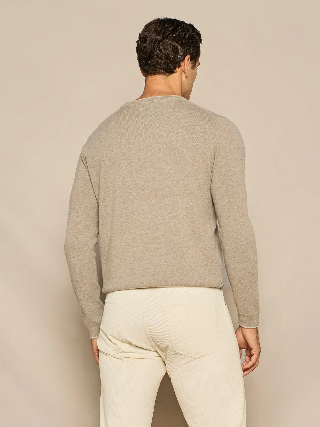 Paul Taylor Maglia Girocollo Misto Cashmere Taupe