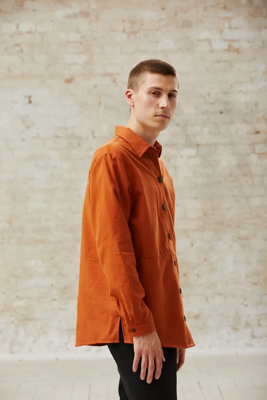 Jyoti Daladal camicia giacca cotone ruggine