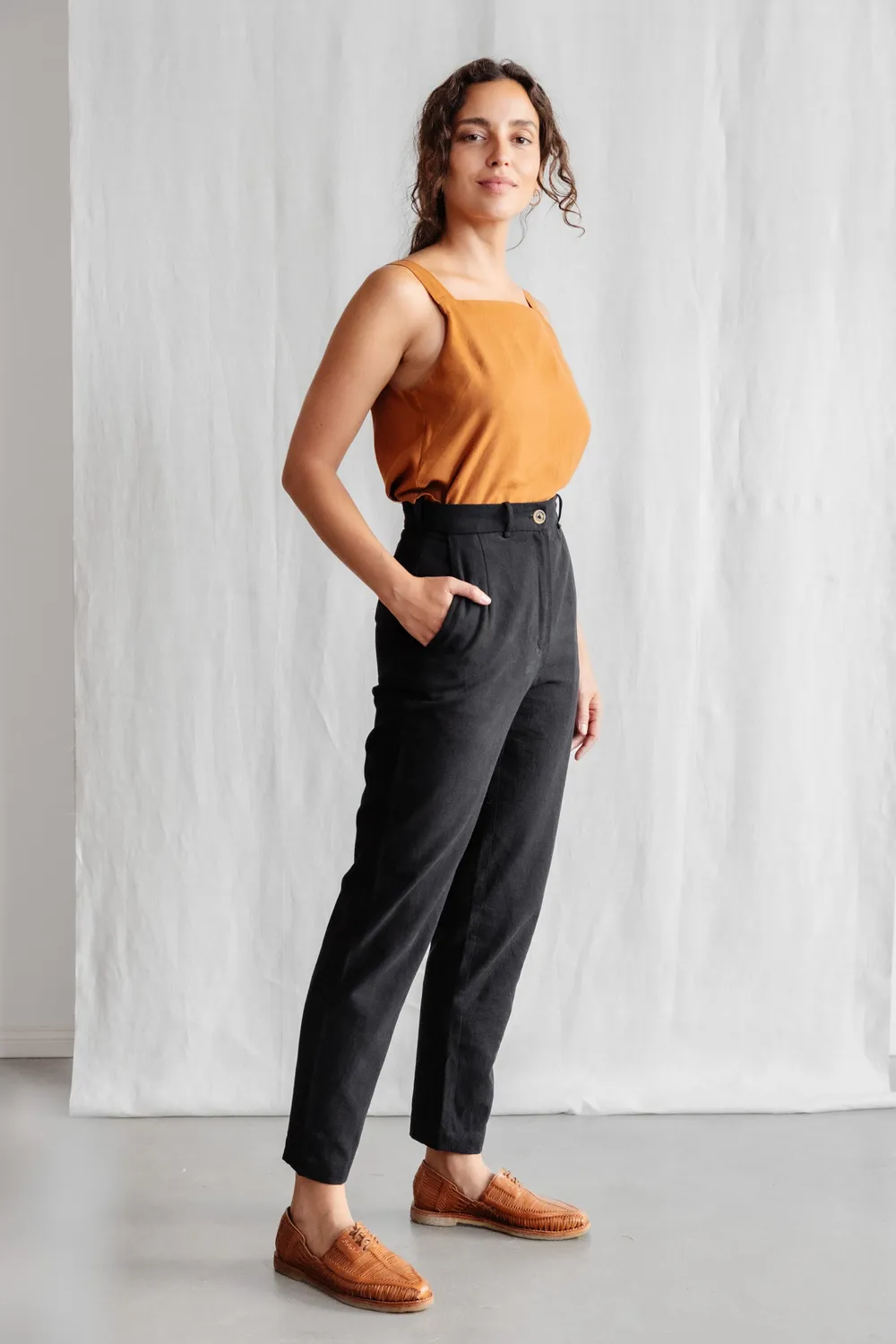Jyoti Suhrut pantaloni donna cotone nero