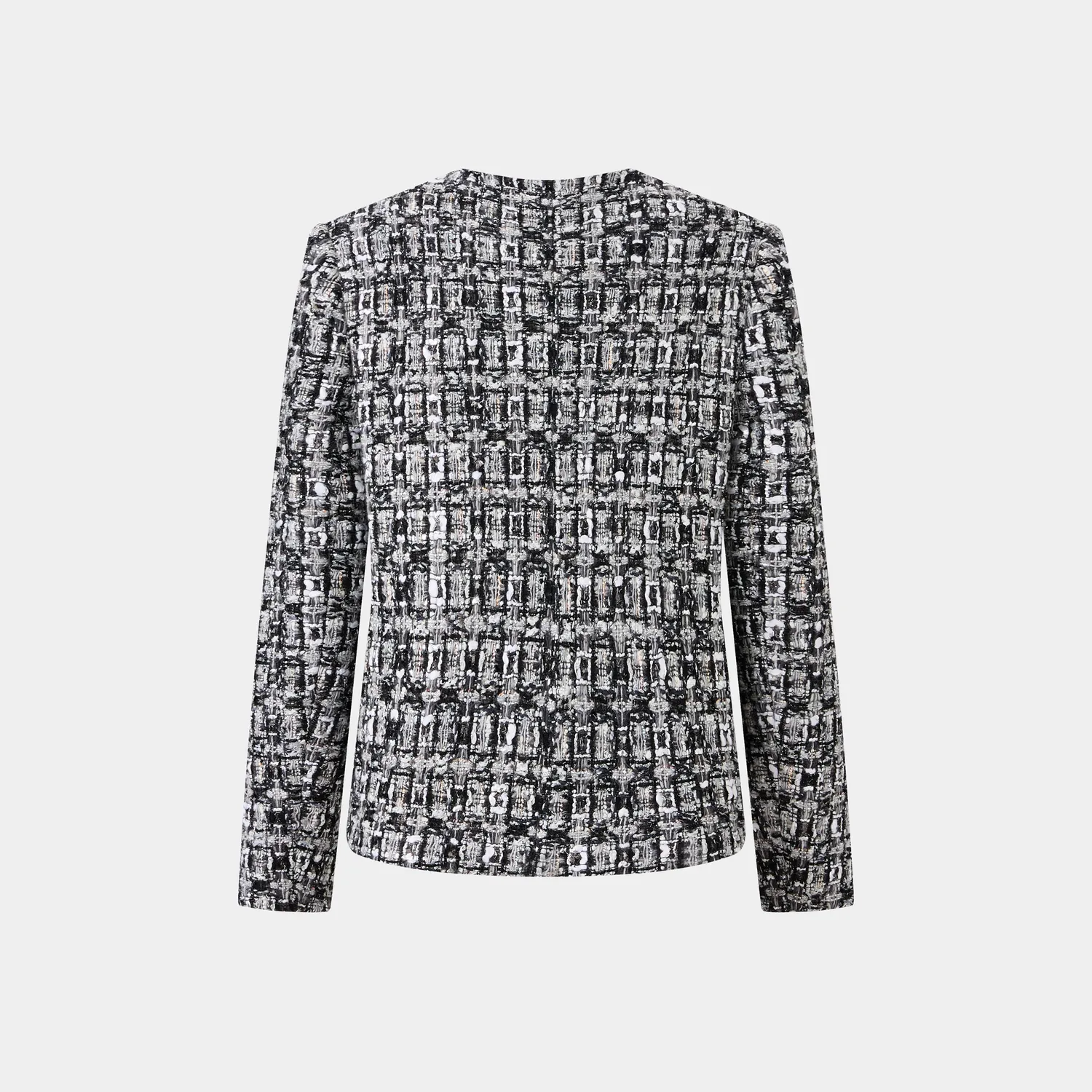 Ports FW24 giacca tweed doppiopetto black white 6