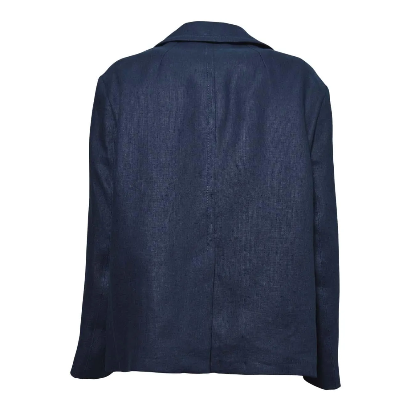 S Max Mara Avenue giacca lino blu notte leggera