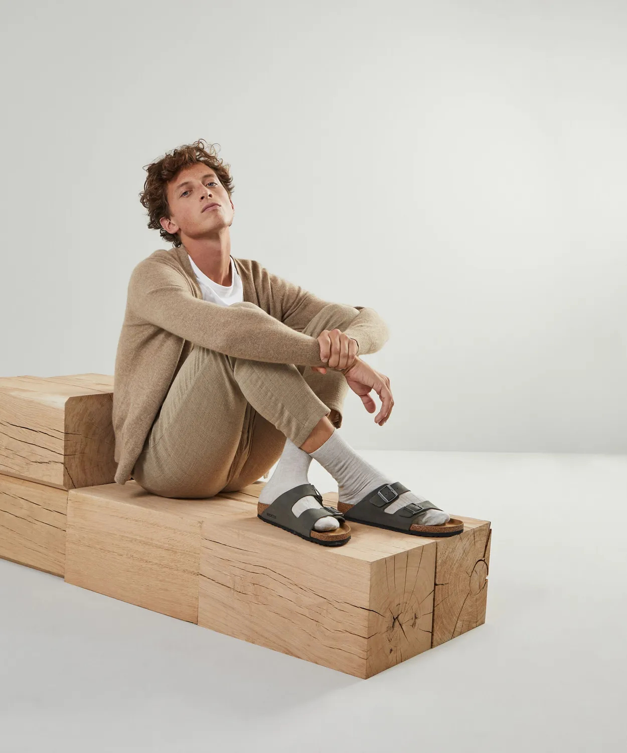 Rodier Cardigan Cashmere 2 Capi Marrone Tortora Uomo